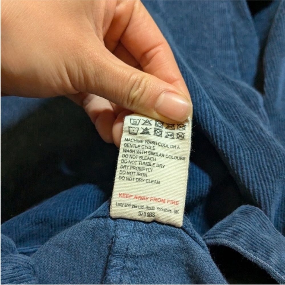 Lucy & Yak Overalls Corduroy Blue Dungaree Utility Size XS - Picture 9 of 10